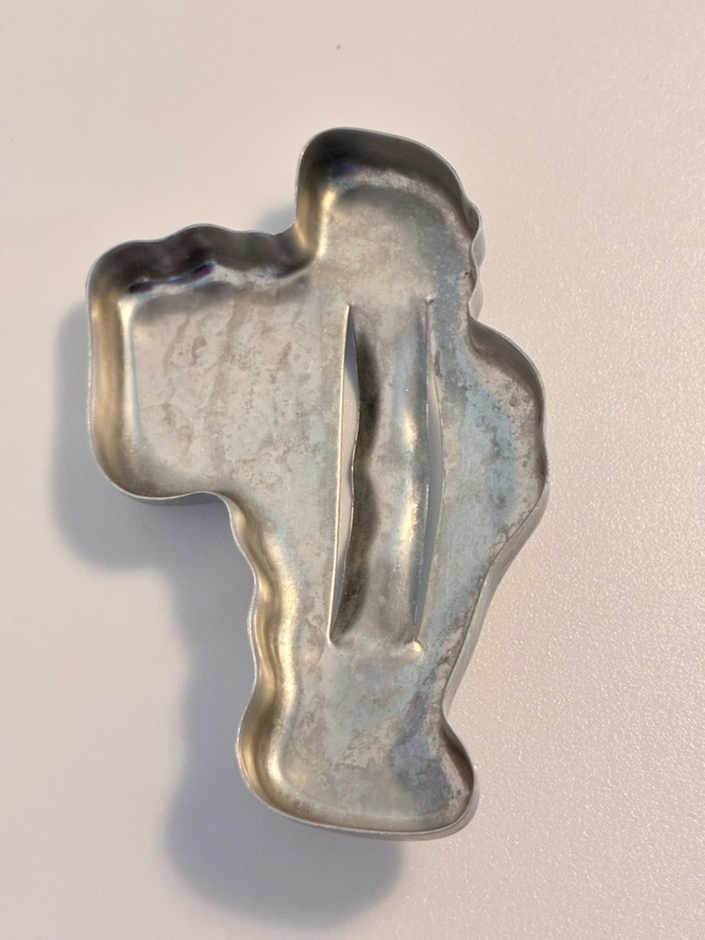 Santa Claus With Gift Bag Aluminum Cookie Cutter Vintage - Picture 2 of 3